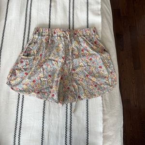 Eliza Faulkner White Floral Bailey Shorts Size S